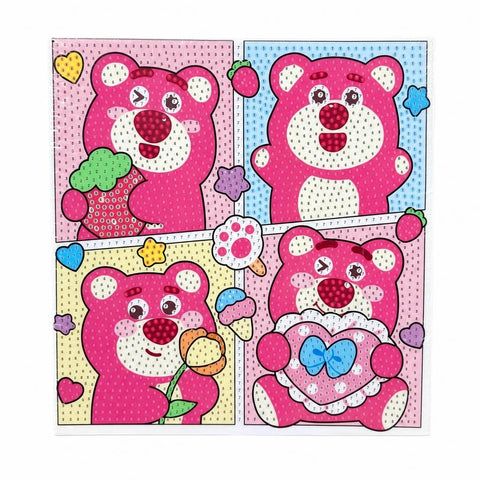 Bear Bead Art Frame 20×20 cm