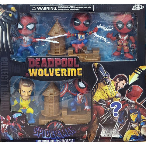 Deadpool & Wolverine 5-in-1 Spider-Verse Figure Set