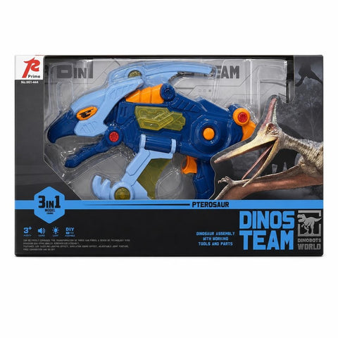 Dinos Team Pterosaur 3-in-1 Model Change Dinosaur Assembly Toy