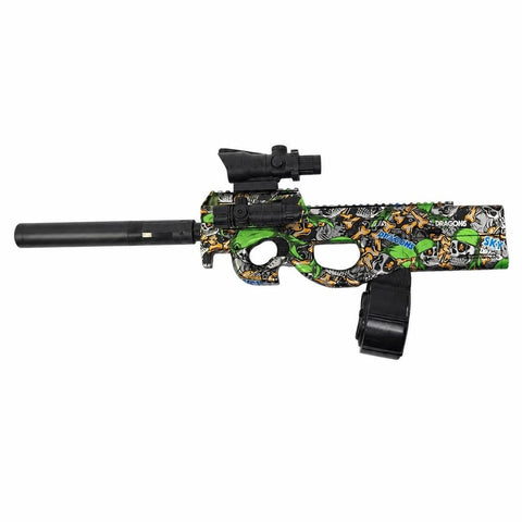 DIY Submachine Gun Water Bullet Toy with Scope
