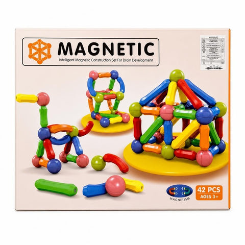 42-Piece Magnetic Construction Set