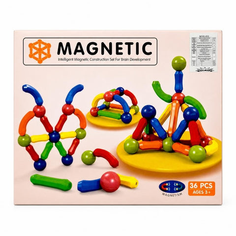 36-Piece Magnetic Construction Set